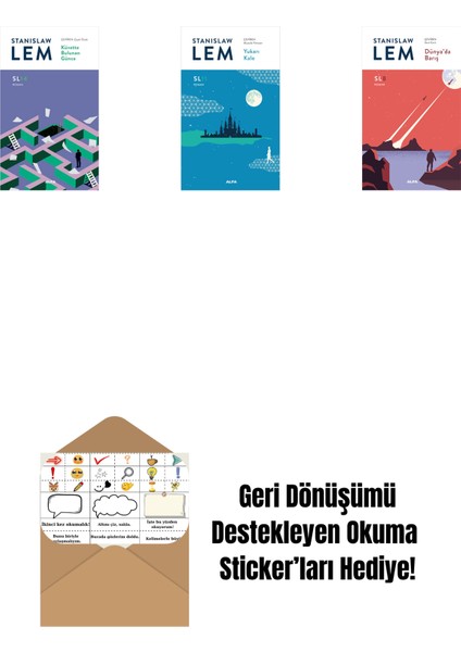 Küvette Bulunan Günce (SL14) + Yukarı Kale (SL11) + Dünya’da Barış (Sl8) + Okuma Sticker'ları