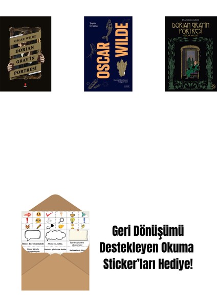 Dorian Gray’in Portresi + Oscar Wilde - Toplu Öyküler (Ciltli) + Dorian Gray'in Portresi + Okuma Sticker'ları