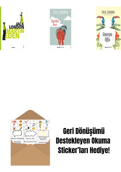 Martin Eden + Âdem'den Önce + Güneşin Oğlu + Okuma Sticker'ları