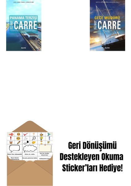Panama Terzisi + Gece Müdürü + Okuma Sticker'ları