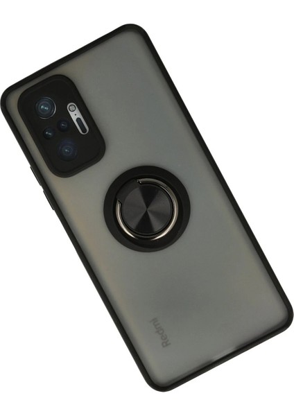 Newface Xiaomi Redmi Note 10 Pro Kılıf Montreal Yüzüklü Silikon Kapak - Siyah fiyatları