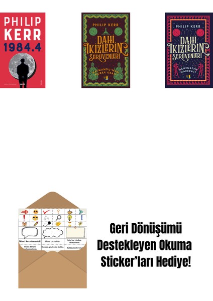 1984.4 + Dahi Ikizlerin Serüvenleri - Katmandu'nun Kobra Kralı + Dahi Ikizlerin Serüvenleri - Akhenaten Macerası + Okuma Sticker'ları