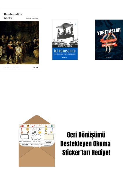 Rembrandt’ın Gözleri (Ciltli) + Iki Rothschild + Yurttaşlar + Okuma Sticker'ları