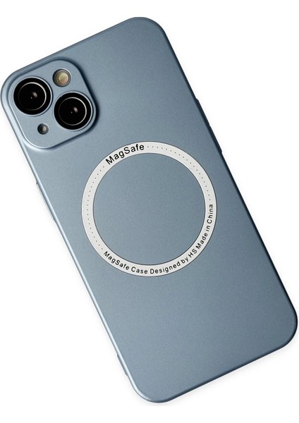 Newface iPhone 14 Plus Kılıf Jack Magneticsafe Lens Silikon - Sierra Blue modelleri
