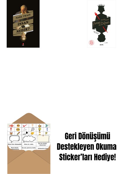 Insan Nedir? + Prens ve Dilenci + Okuma Sticker'ları