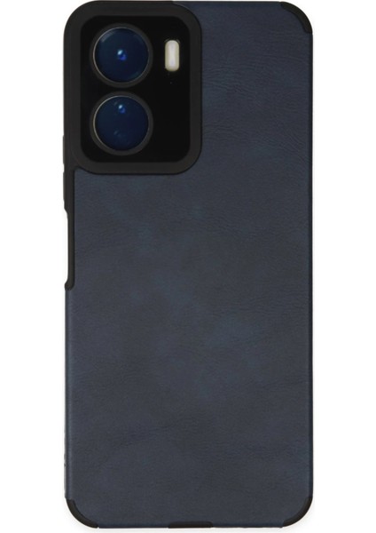 Newface Vivo Y16 Kılıf Loop Deri Silikon - Lacivert