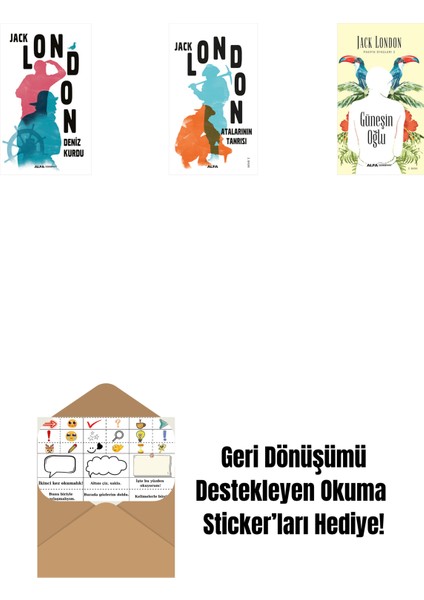 Deniz Kurdu + Atalarının Tanrısı + Güneşin Oğlu + Okuma Sticker'ları