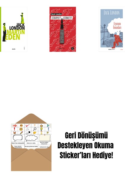 Martin Eden + Cinayet Şirketi + Uçurum Insanları + Okuma Sticker'ları