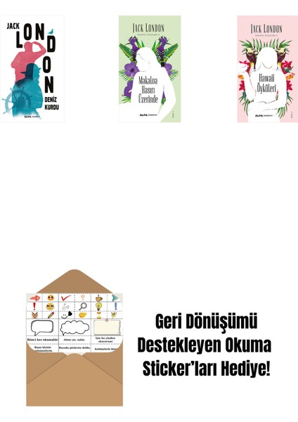 Deniz Kurdu + Makaloa Hasırı Üzerinde + Hawaii Öyküleri + Okuma Sticker'ları