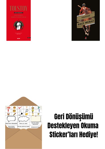 Tolstoy Bütün Eserleri 15 (Ciltli) + Hacı Murat + Okuma Sticker'ları