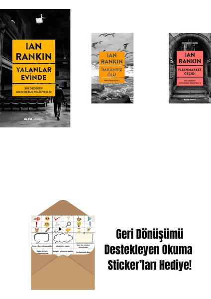 Yalanlar Evinde + Imkânsız Ölü + Fleshmarket Geçidi + Okuma Sticker'ları