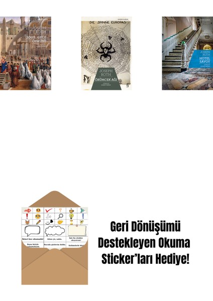 1002. Gece Öyküsü + Örümcek Ağı + Hotel Savoy + Okuma Sticker'ları