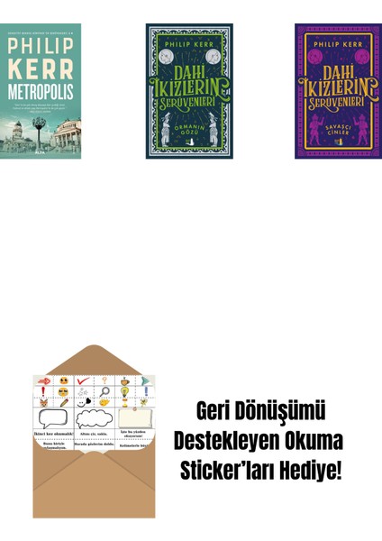 Metropolis + Dahi Ikizlerin Serüvenleri - Ormanın Gözü + Dahi Ikizlerin Serüvenleri - Savaşçı Cinler + Okuma Sticker'ları