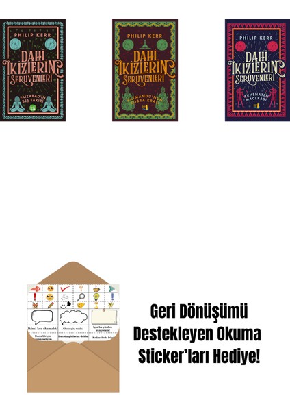 Dahi Ikizlerin Serüvenleri - Faizabad'ın Beş Fakiri + Dahi Ikizlerin Serüvenleri - Katmandu'nun Kobra Kralı + Dahi Ikizlerin Serüvenleri - Akhenaten Macerası + Okuma Sticker'ları
