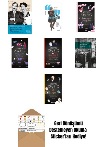Stefan Zweig 7 Kitap Set + Okuma Sticker'ları