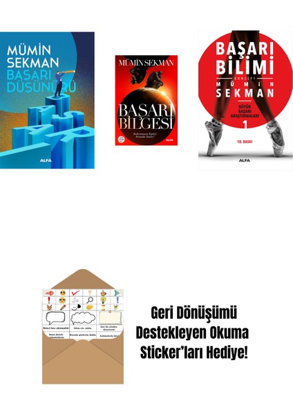 Başarı Düşünürü + Başarı Bilgesi + Başarı Bilimi + Okuma Sticker'ları