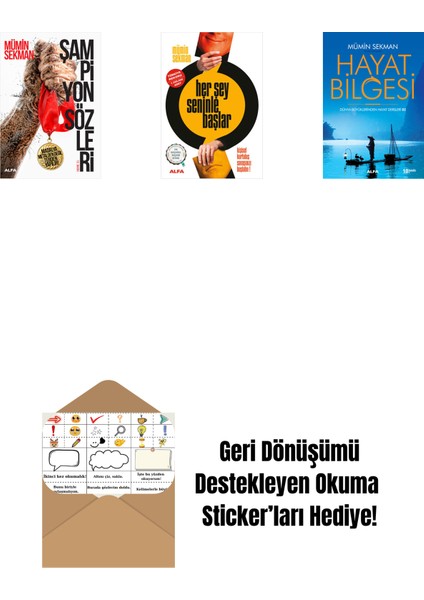Şampiyon Sözleri + Her Şey Seninle Başlar + Hayat Bilgesi 2 + Okuma Sticker'ları