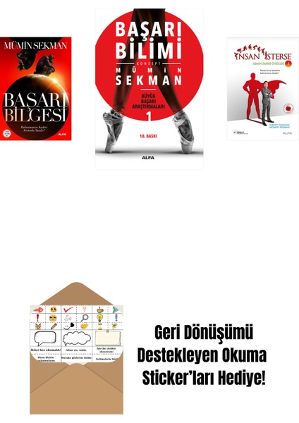 Başarı Bilgesi + Başarı Bilimi + Insan Isterse - Azmin Zaferi Öyküleri 5 + Okuma Sticker'ları