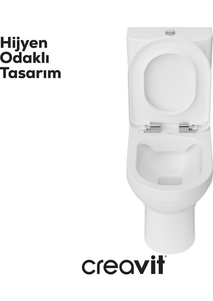 Lara Duroplast Yavaş Kapanan Klozet Kapaklı Beyaz Set