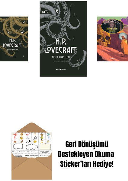 H.p. Lovecraft - Bütün Romanları (Ciltli) + H.p. Lovecraft - Bütün Hikayeleri (Ciltli) + Herbert West: Diriltici + Okuma Sticker'ları