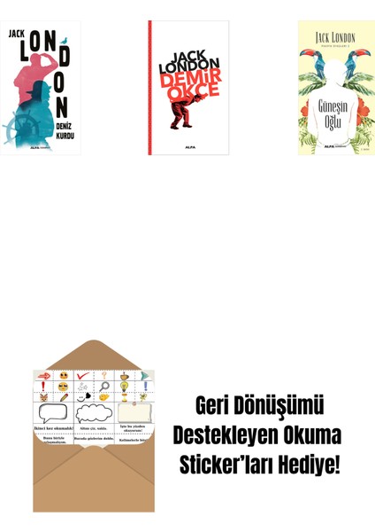 Deniz Kurdu + Demir Ökçe + Güneşin Oğlu + Okuma Sticker'ları