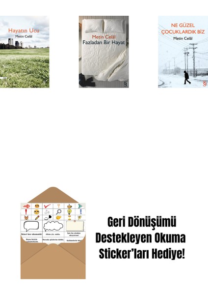 Hayatın Ucu + Fazladan Bir Hayat + Ne Güzel Çocuklardık Biz + Okuma Sticker'ları
