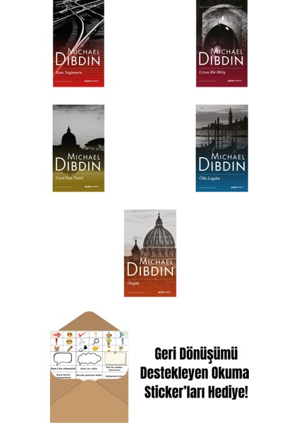 Michael Dibdin 5 Kitap Set + Okuma Sticker'ları