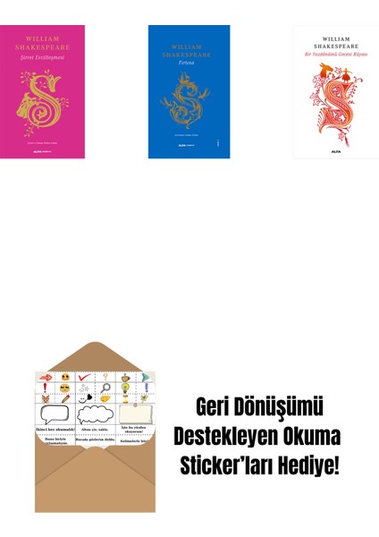Şirret Evcilleşmesi (Ciltli) + Bir Yazdönümü Gecesi Rüyası (Ciltli) + Fırtına + Okuma Sticker'ları