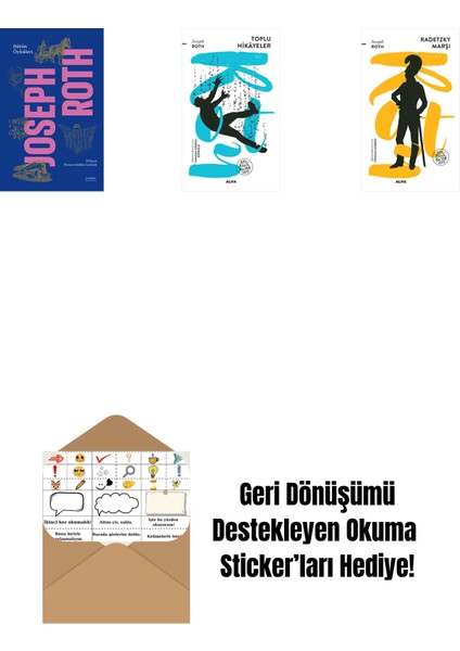 Bütün Öyküleri - Joseph Roth (Ciltli) + Toplu Hikayeler + Radetzky Marşı + Okuma Sticker'ları