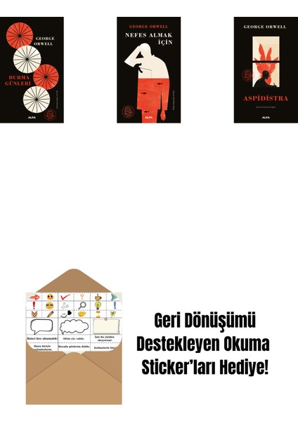 Burma Günleri + Nefes Almak Için (Ciltli) + Aspidistra (Ciltli) + Okuma Sticker'ları