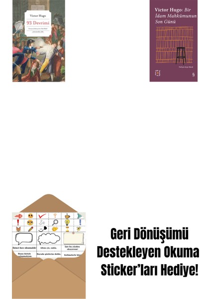 93 Devrimi + Bir Idam Mahkûmunun Son Günü + Okuma Sticker'ları