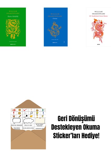 Kuru Gürültü (Ciltli) + Bir Yazdönümü Gecesi Rüyası (Ciltli) + Fırtına + Okuma Sticker'ları