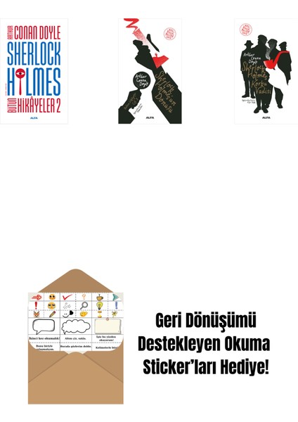 Sherlock Holmes - Bütün Hikayeler 2 + Sherlock Holmes'un Dönüşü + Sherlock Holmes - Korku Vadisi + Okuma Sticker'ları