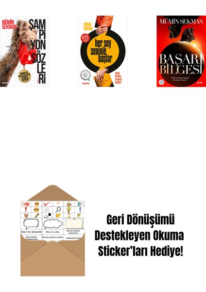 Şampiyon Sözleri + Her Şey Seninle Başlar + Başarı Bilgesi + Okuma Sticker'ları