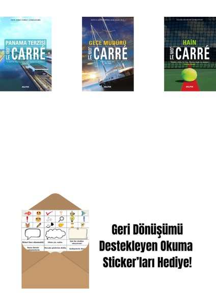 Panama Terzisi + Gece Müdürü + Hain + Okuma Sticker'ları