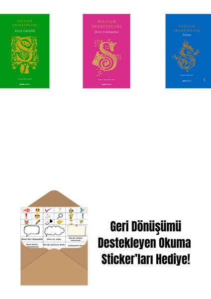Kuru Gürültü (Ciltli) + Şirret Evcilleşmesi (Ciltli) + Bir Yazdönümü Gecesi Rüyası (Ciltli) + Okuma Sticker'ları