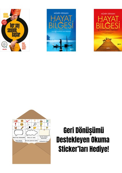 Her Şey Seninle Başlar + Hayat Bilgesi 2 + Hayat Bilgesi + Okuma Sticker'ları