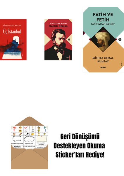 Üç Istanbul (Ciltli) + Namık Kemal (Ciltli) + Fatih ve Fetih + Okuma Sticker'ları