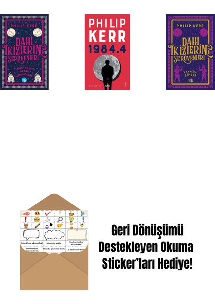 Dahi Ikizlerin Serüvenleri - Cengiz Han’ın Mezar Soyguncuları + 1984.4 + Dahi Ikizlerin Serüvenleri - Savaşçı Cinler + Okuma Sticker'ları