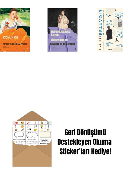 Sartre’a Mektuplar 1: 1930-1939 + Müphemlik Ahlakı Üzerine - Pirus ve Sineas + Nelson Algren'e Aşk Mektupları + Okuma Sticker'ları