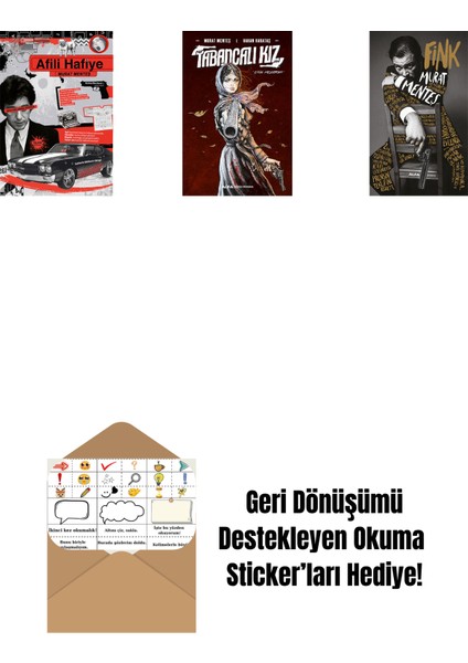 Afili Hafiye + Tabancalı Kız (Ciltli) + Fink (Ciltli) + Okuma Sticker'ları