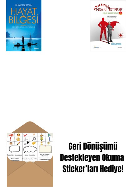 Hayat Bilgesi 2 + Insan Isterse - Azmin Zaferi Öyküleri 5 + Okuma Sticker'ları