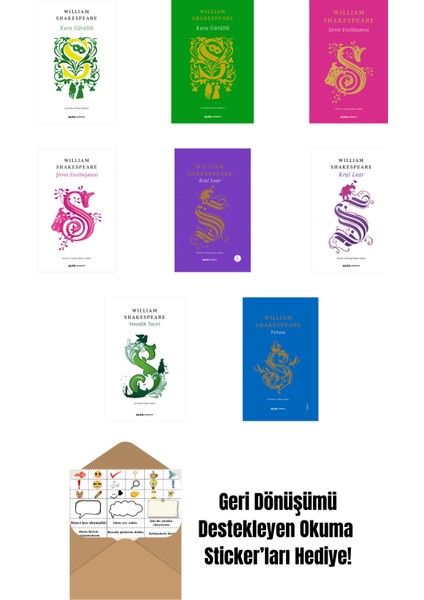 William Shakespeare 8 Kitap Set + Okuma Sticker'ları