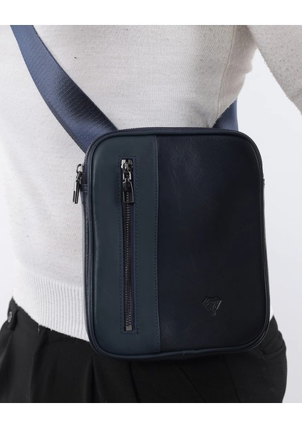 Hakiki Deri Askılı Ayarlanabilir Çok Bölmeli Omuz Çantası 2088