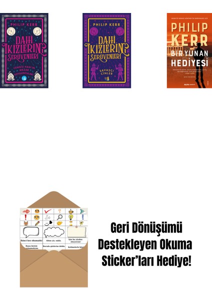 Dahi Ikizlerin Serüvenleri - Cengiz Han’ın Mezar Soyguncuları + Dahi Ikizlerin Serüvenleri - Savaşçı Cinler + Bir Yunan Hediyesi + Okuma Sticker'ları