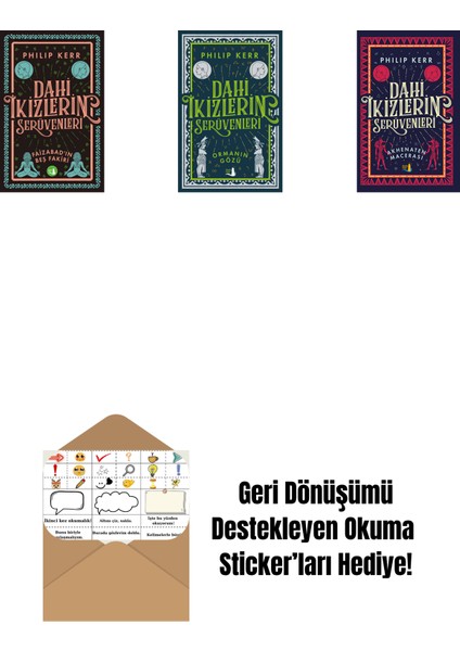 Dahi Ikizlerin Serüvenleri - Faizabad'ın Beş Fakiri + Dahi Ikizlerin Serüvenleri - Ormanın Gözü + Dahi Ikizlerin Serüvenleri - Akhenaten Macerası + Okuma Sticker'ları