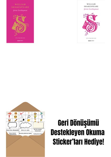 Şirret Evcilleşmesi (Ciltli) + Kral Lear (Ciltli) + Okuma Sticker'ları