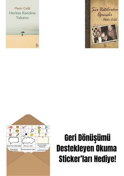 Herkes Kendine Yabancı + Şiir Ustalardan Öğrenilir + Okuma Sticker'ları