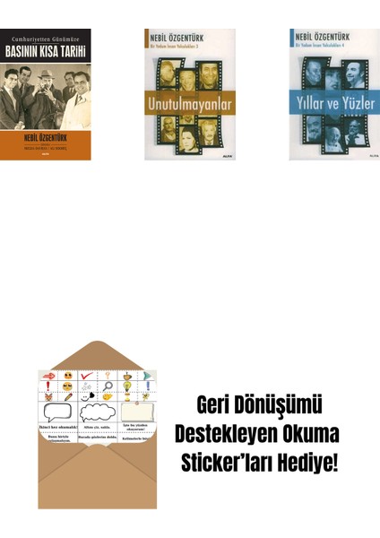 Basının Kısa Tarihi + Unutulmayanlar + Yıllar ve Yüzler + Okuma Sticker'ları