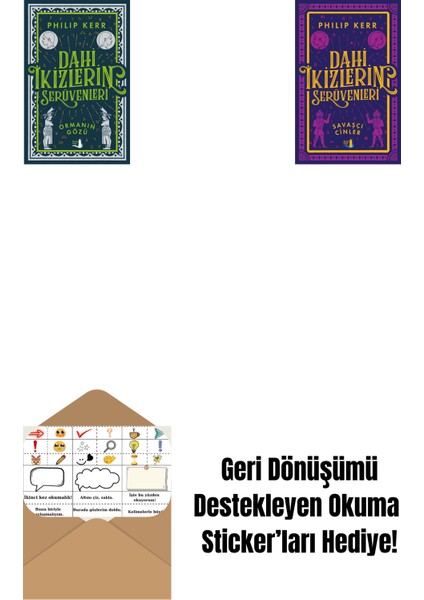 Dahi Ikizlerin Serüvenleri - Ormanın Gözü + Dahi Ikizlerin Serüvenleri - Savaşçı Cinler + Okuma Sticker'ları
